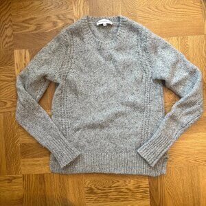 White + Warren 100% Cashmere Crew Neck Pull Over Sweater Gray XS